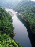 安房川で